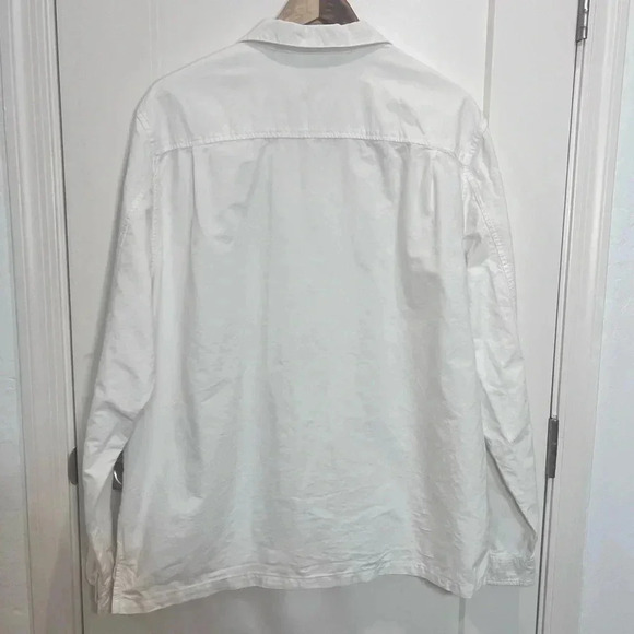 Urban Outfitters Pajama Shirt Button Down White with Snaps 100% cotton - Picture 4 of 7